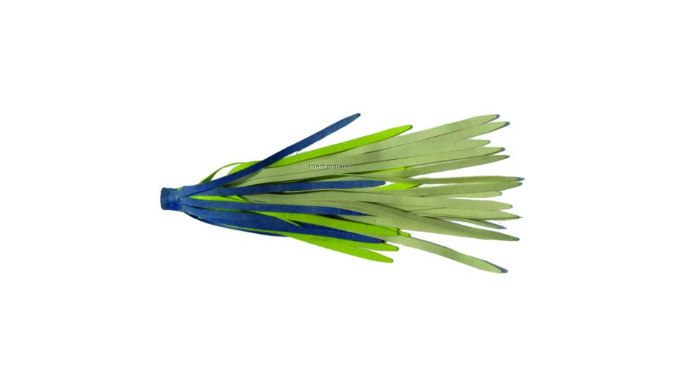 Humdinger Rubber Skirt, Blue White &amp; Chartreuse, 3 1/2in, 3/Pack, RS3-E