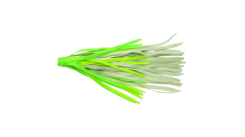 Humdinger Rubber Skirt, Green White &amp; Chartreuse, 3 1/2in, 3 Pack, RS3-F