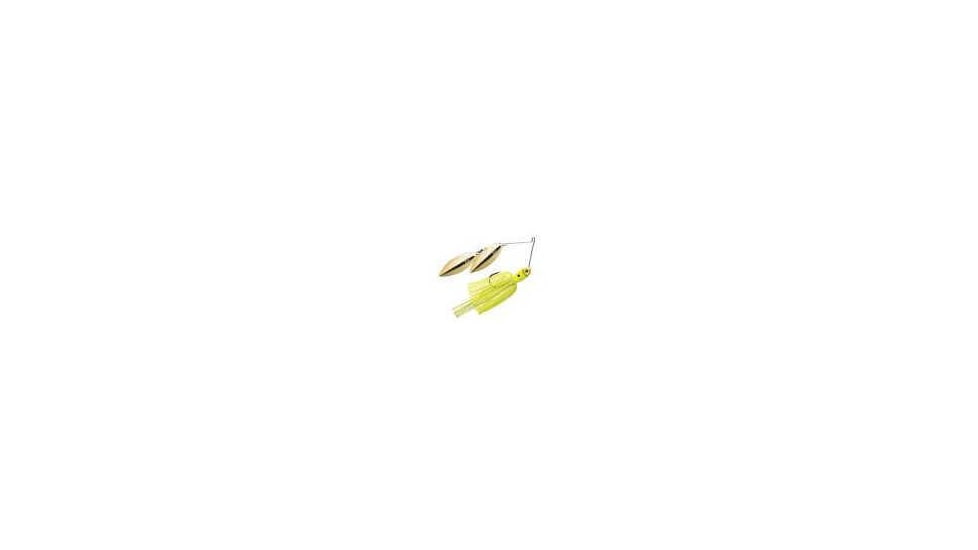 Humdinger Spinnerbait, Gold Colorado/Willow Blade, 4/0 Hook, Chartreuse, 1/4oz, 02-B