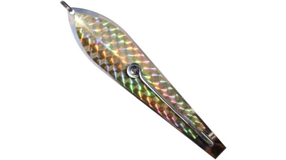 Huntington Lures Huntington Eco Lure Spoon, 5 1/2in 9/0 Hook, Stainless Steel w/Gold Flash Scale, EC03-1/2-GFS