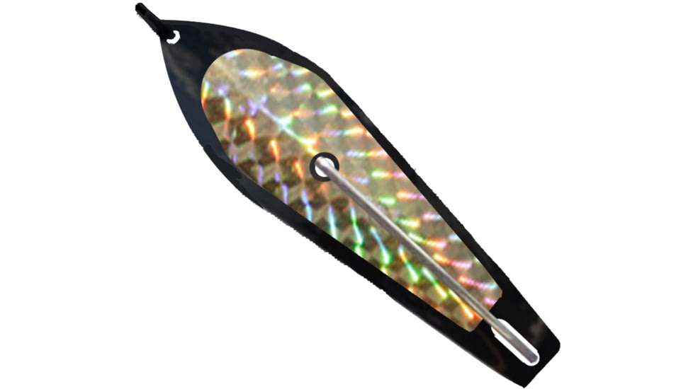 Huntington Lures Huntington Original Drone Spoon, 2 1/4in 3/0 Hook, 1/6oz, Black w/Gold Flash Scale, 0BK-GFS