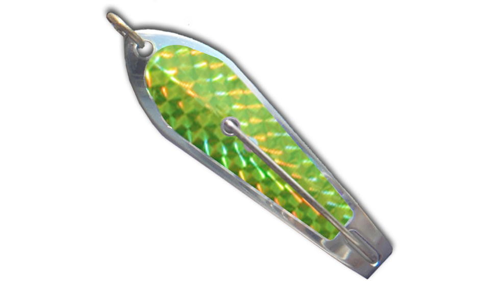 Huntington Lures Huntington Original Drone Spoon, 2 1/4in 3/0 Hook, 1/6oz, Fluorescent Yellow Flash Scale, 0-YFS
