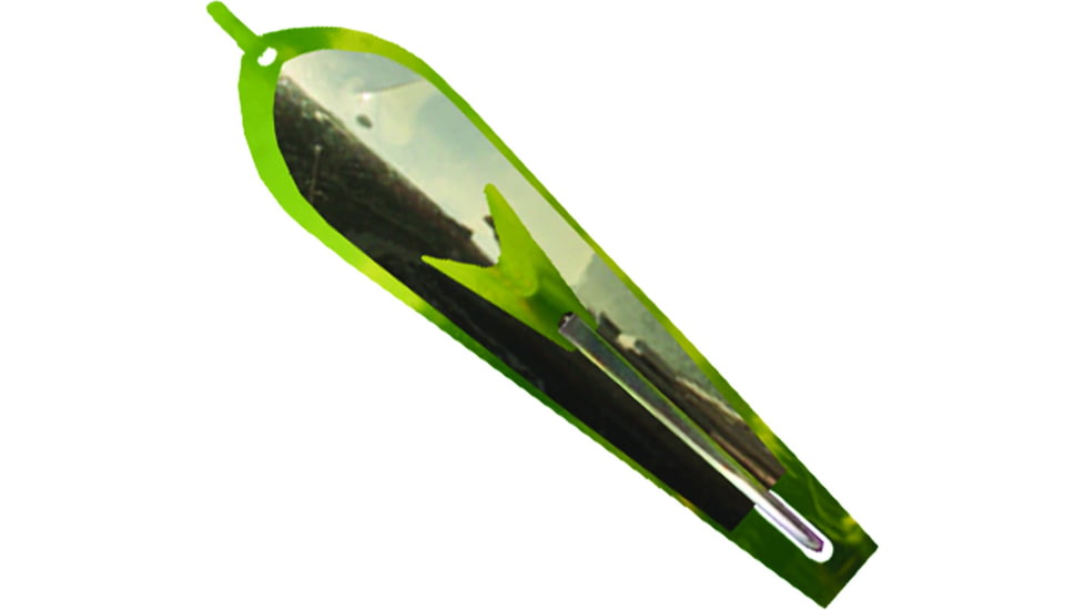 Huntington Lures Huntington Original Drone Spoon, 3 1/4in 5/0 Hook, 3/8oz, Electric Green/Mirror Gold Flash Scale, 1EGR-MGFS