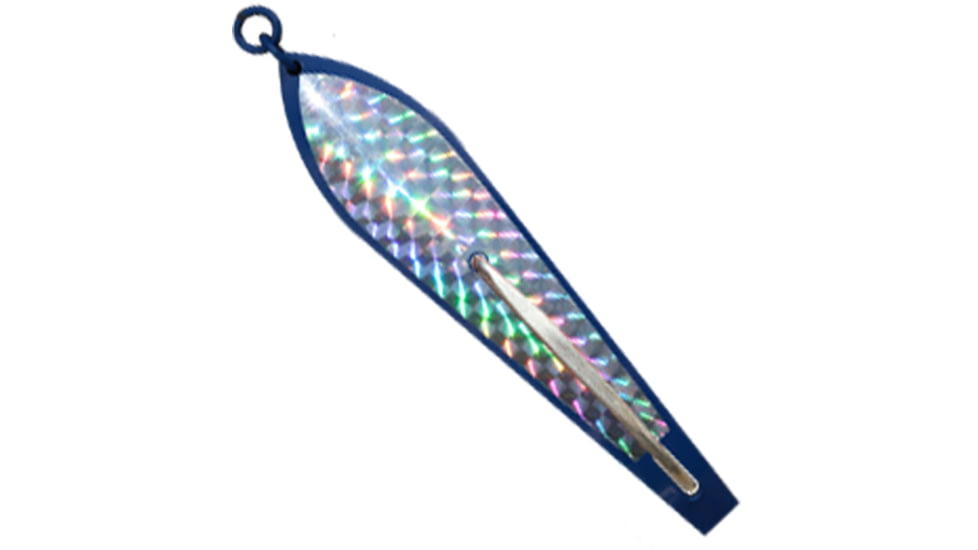 Huntington Lures Huntington Original Drone Spoon, 5 1/2in 10/0 Hook, 1-1/8oz, Blue w/Silver Flash Scale, 3-1/2BL-SFS