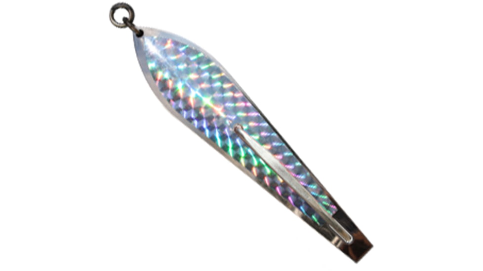 Huntington Lures Huntington Original Drone Spoon, 5 1/2in 10/0 Hook, 1-1/8oz, Stainless Steel w/Silver Flash Scale, 3-1/2S-FS
