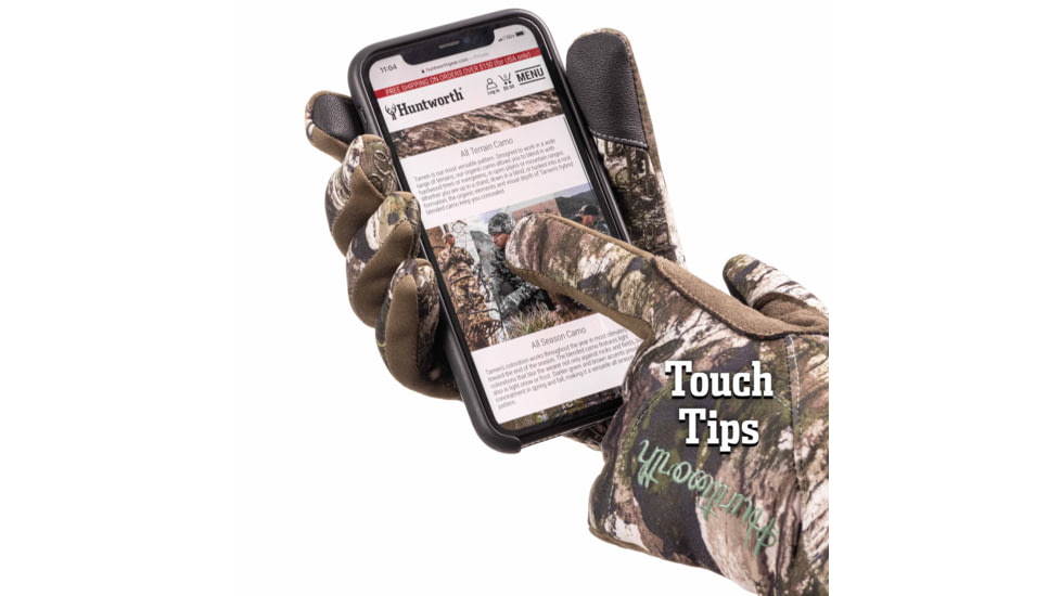 Huntworth Ansted Mid Weight Hunting Glove - Womens, Plush Fleece Lined, Tarnen, Large, E-1207-L-TRN-L