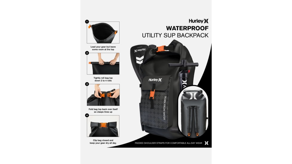 HURLEY PhantomTour Inflatable Paddle Board Set, 10ft 6in, Paradise, HUR-001