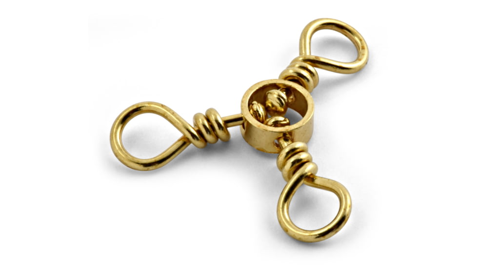 Hurricane Brass 3-Way Swivels, Size 4, 6/Pack, TWS4-6