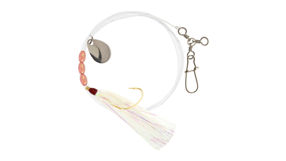 Hurricane Fluke Rig White Flshbu 60# Mono1/0, FSW4260-1/0