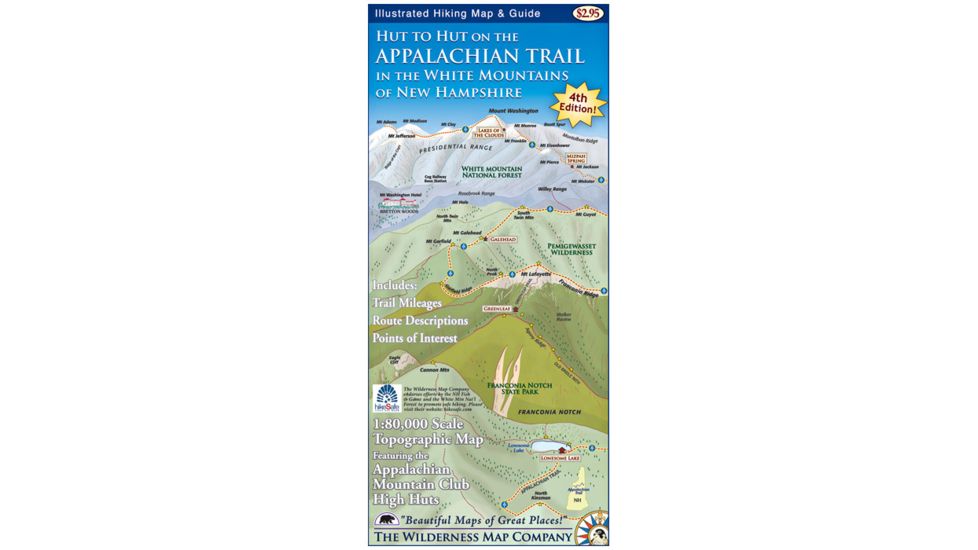 Hut To Hut On The At - Map, Wilderness Map Company, Publisher - Wilderness Map Co