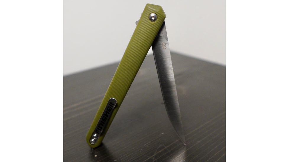 Huto Lifestyle Finisher Folding Hard Blade Skinner Knife, Army Green, FINSH-KNV-ARMGRN