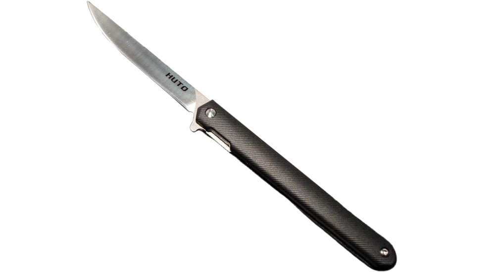 Huto Lifestyle Finisher Folding Hard Blade Skinner Knife, Black, FINSH-KNV-BLK