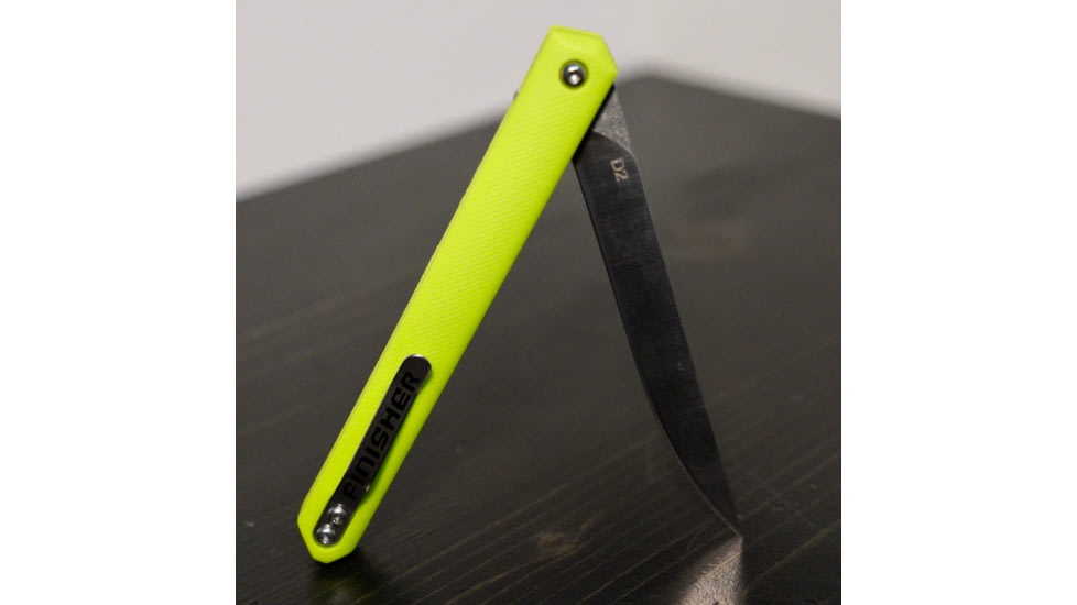 Huto Lifestyle Finisher Folding Hard Blade Skinner Knife, Lime Green, FINSH-KNV-LIMGRN