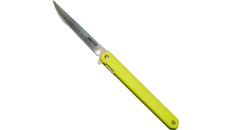 Huto Lifestyle Finisher Folding Hard Blade Skinner Knife, Lime Green, FINSH-KNV-LIMGRN