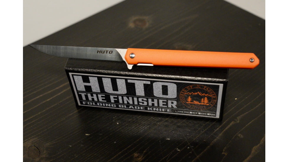 Huto Lifestyle Finisher Folding Hard Blade Skinner Knife, Orange, FINSH-KNV-ORG