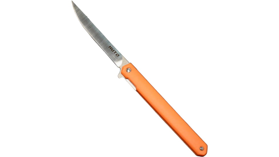 Huto Lifestyle Finisher Folding Hard Blade Skinner Knife, Orange, FINSH-KNV-ORG
