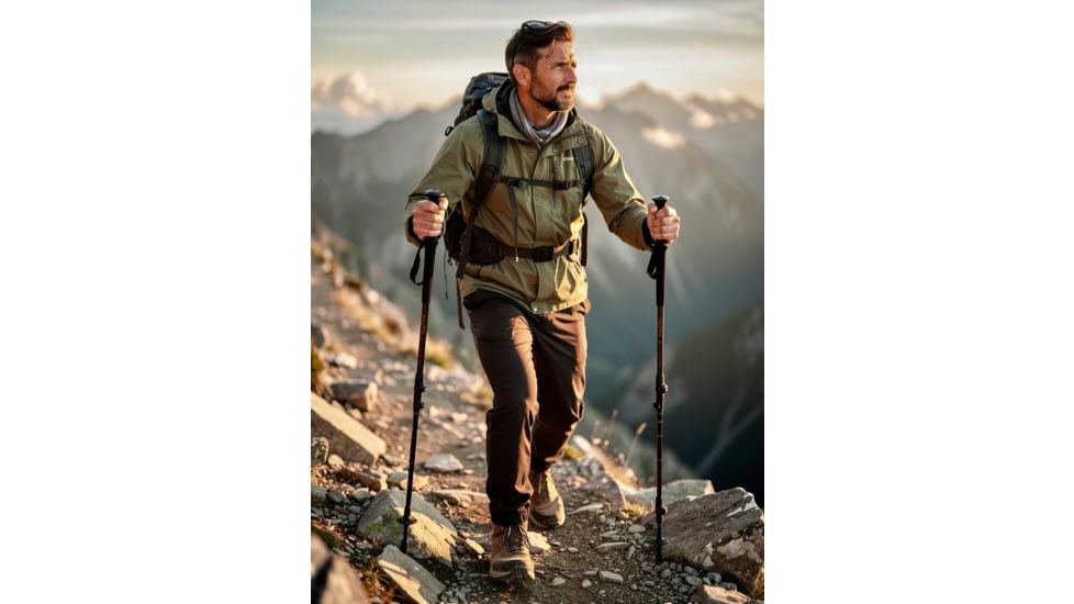 Huto Lifestyle Grinder Backcountry 3K Carbon Fiber Trekking Pole, Black, GRDR-3K-TREK-POLE