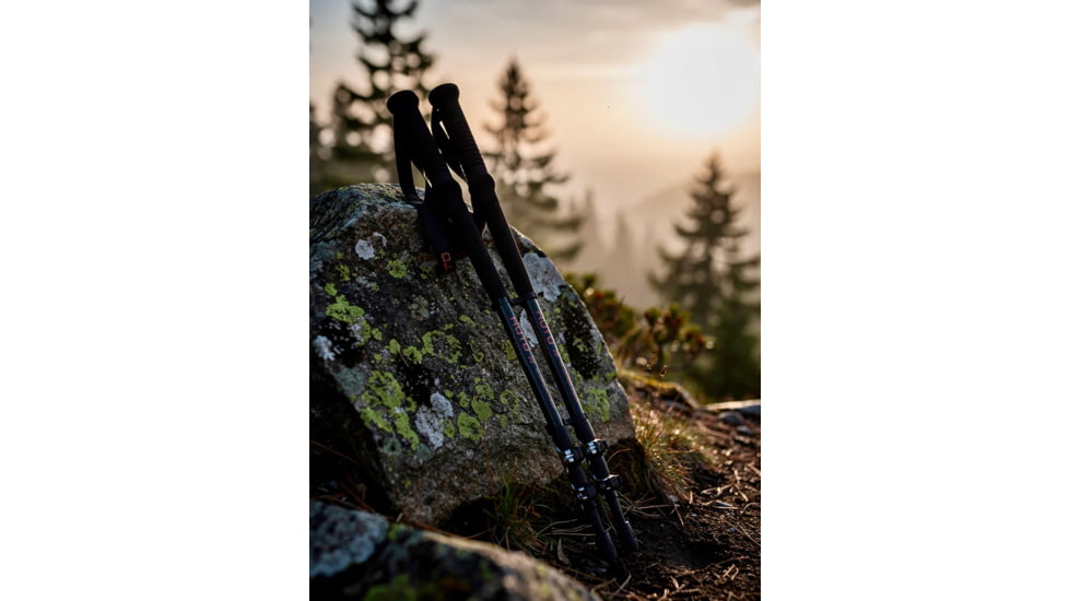 Huto Lifestyle Grinder Backcountry 3K Carbon Fiber Trekking Pole, Black, GRDR-3K-TREK-POLE