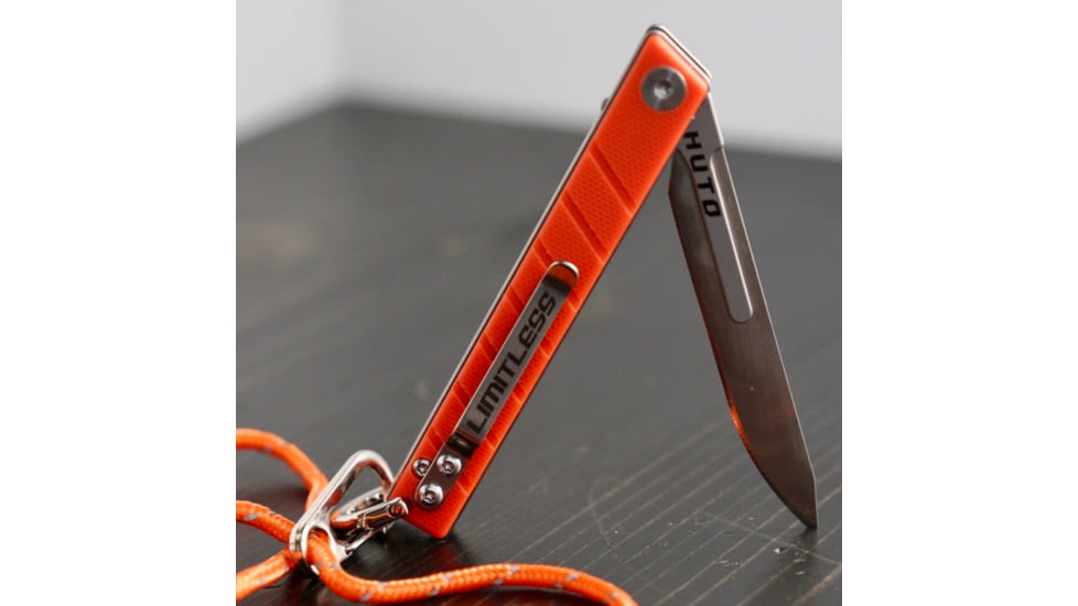 Huto Lifestyle Limitless Folding Replacement Blade Knife, Blazer Orange, LMTS-KNV-ORG