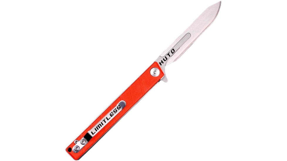 Huto Lifestyle Limitless Folding Replacement Blade Knife, Blazer Orange, LMTS-KNV-ORG