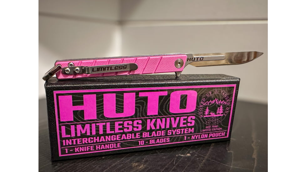 Huto Lifestyle Limitless Folding Replacement Blade Knife, Pink, LMTS-KNV-PINK