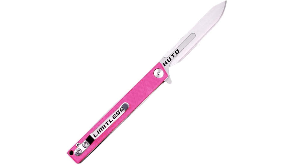 Huto Lifestyle Limitless Folding Replacement Blade Knife, Pink, LMTS-KNV-PINK
