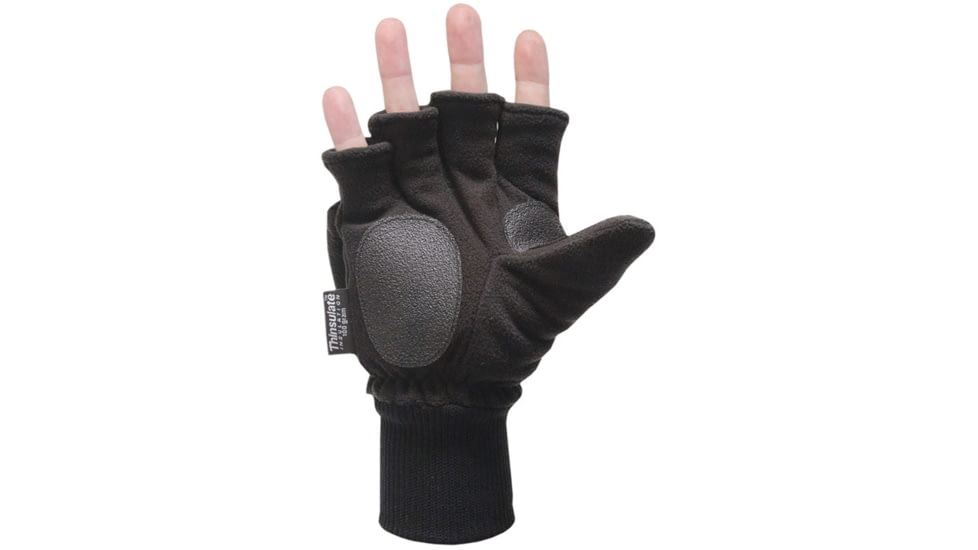 HWI Gear 3/4 Finger Fleece Knit Glove/Mitten, Black, Medium, FMG100-MD