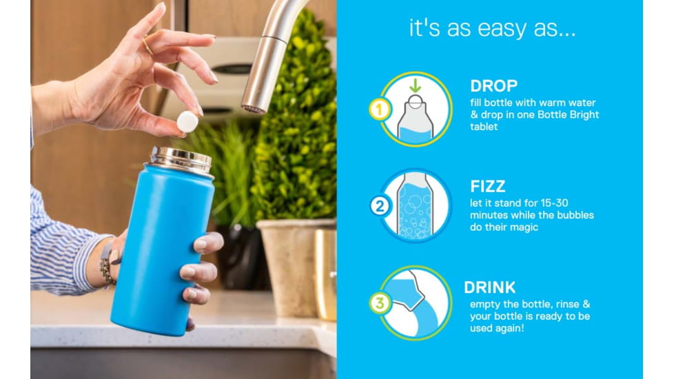 HydraPak Bottle Bright Cleaner, 12 Tablets, BB112