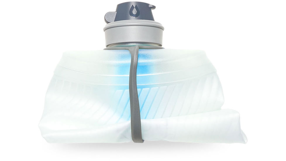 HydraPak Flux Plus Water Bottle, Clear/HP Blue, 1.5L/50oz, GF425F