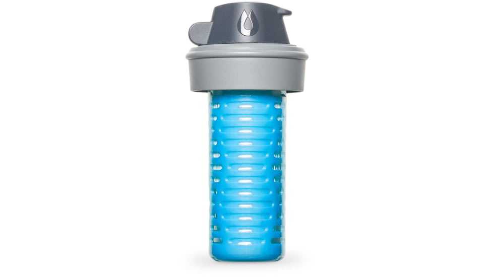 HydraPak Flux Plus Water Bottle, Clear/HP Blue, 1.5L/50oz, GF425F