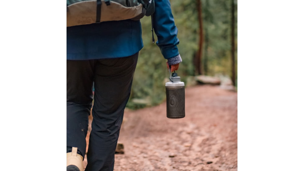 HydraPak Flux Water Bottle, Mammoth Grey, 1.5L/50oz, GF425M