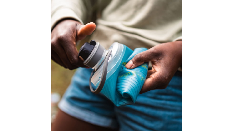 HydraPak Flux Water Bottle, Tahoe Blue, 750ml, GF427T