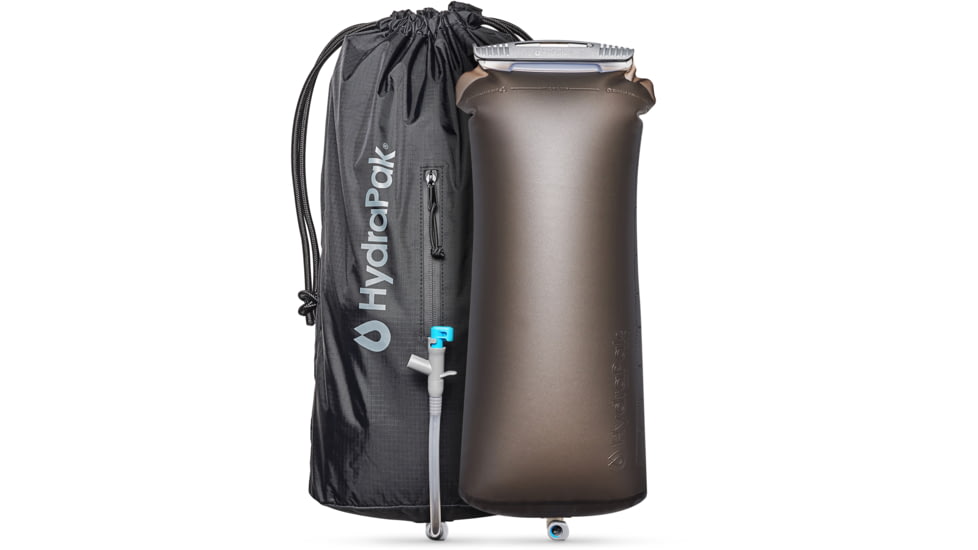 HydraPak Pioneer Water Bottle, Chasm Black, 10L/335oz, AP002
