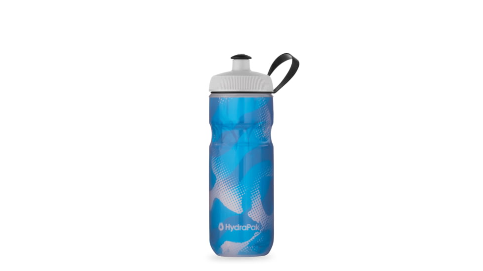 HydraPak Polar Sport Contender 20oz Bottle, Blue/Silver, 20oz/600ml, INS20OZ08