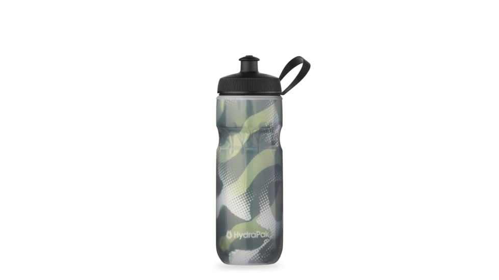 HydraPak Polar Sport Contender 20oz Bottle, Olive Green/Silver, 20oz/600ml, INS20OZ09
