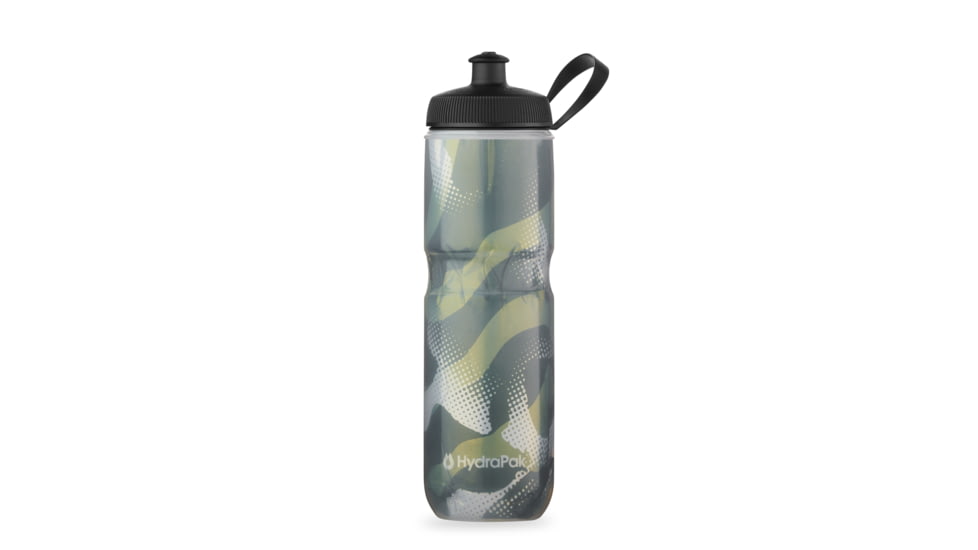 HydraPak Polar Sport Contender 24oz Bottle, Olive Green/Silver, 24oz/700ml, INS24OZ09