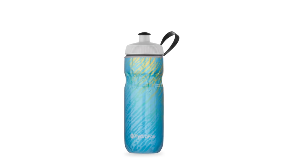 HydraPak Polar Sport Nimbus 20oz Bottle, Seaside Blue/Yellow, 20oz/600ml, INS20OZ24
