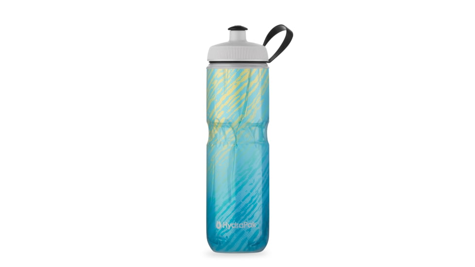HydraPak Polar Sport Nimbus 24oz Bottle, Seaside Blue/Yellow, 24oz/700ml, INS24OZ24