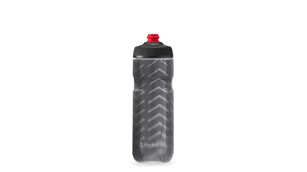 HydraPak Polar Surge Bolt 20oz Bottle, Charcoal/Silver, 20oz/600ml, INB20OZ05