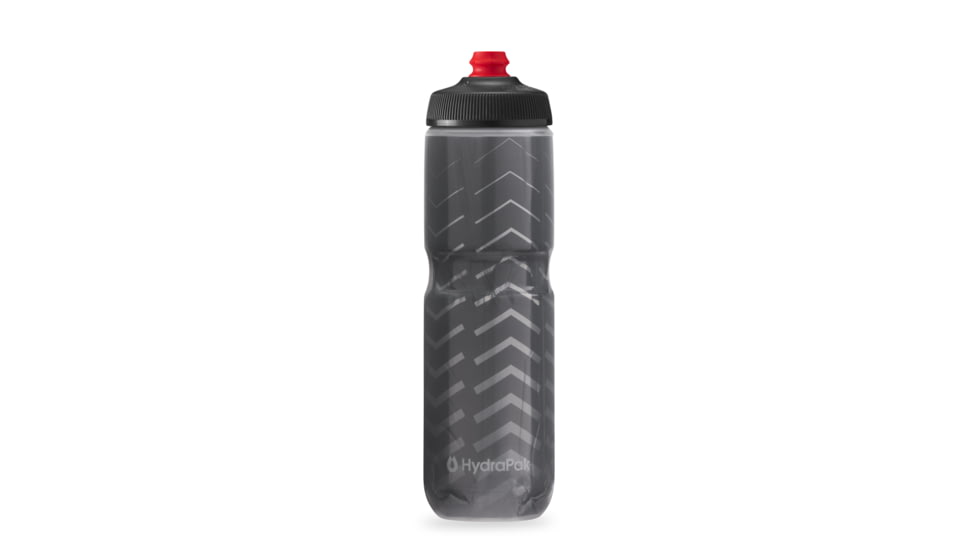 HydraPak Polar Surge Bolt 24oz Bottle, Charcoal/Silver, 24oz/700ml, INB24OZ05