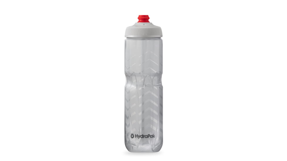 HydraPak Polar Surge Bolt 24oz Bottle, White/Silver, 24oz/700ml, INB24OZ04