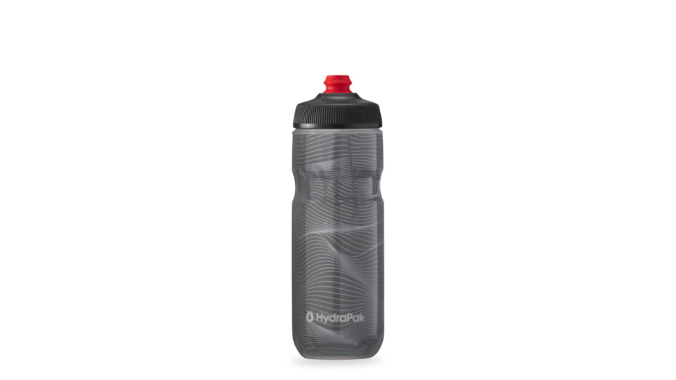 HydraPak Polar Surge Jersey Knit 20oz Bottle, Charcoal, 20oz/600ml, INB20OZ13