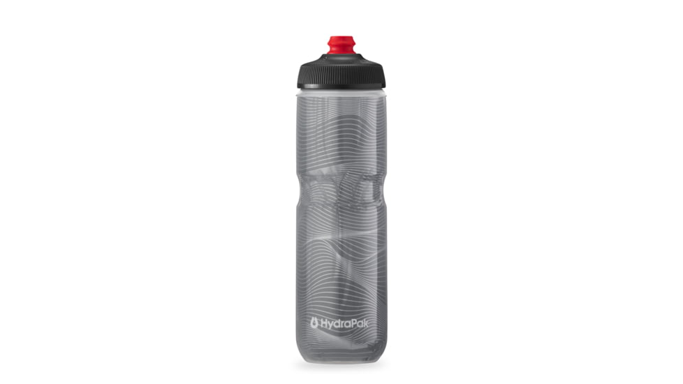 HydraPak Polar Surge Jersey Knit 24oz Bottle, Charcoal, 24oz/700ml, INB24OZ13
