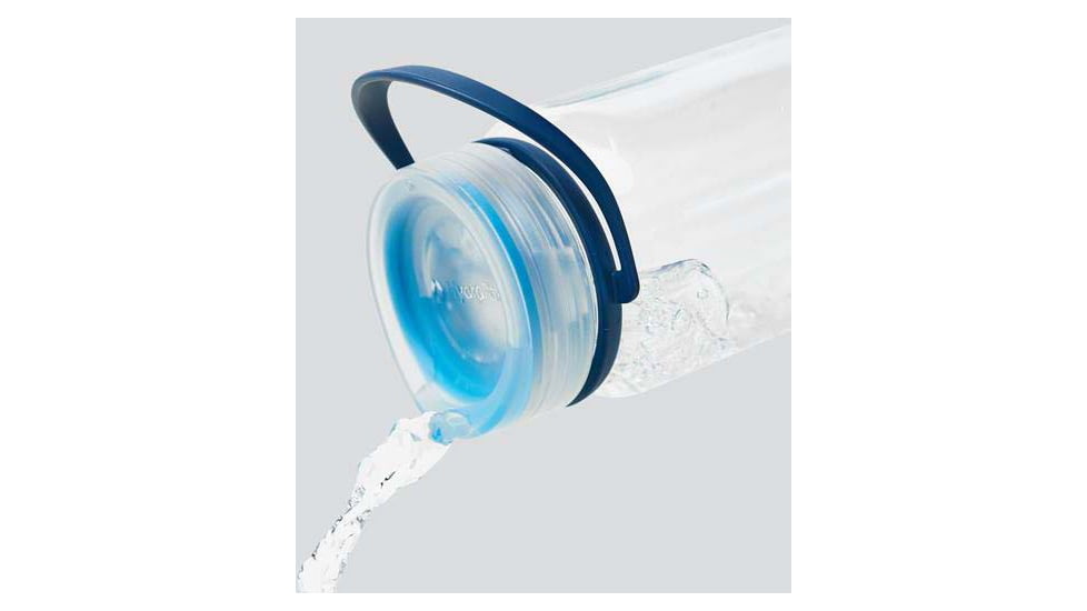 HydraPak Recon Bottle, 1L, Clear/Navy &amp; Cyan, BR02HP