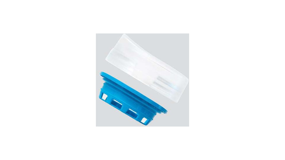 HydraPak Recon Bottle, 1L, Clear/Navy &amp; Cyan, BR02HP