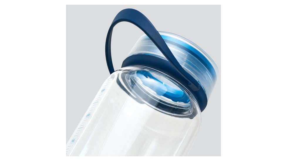 HydraPak Recon Bottle, 1L, Clear/Navy &amp; Cyan, BR02HP