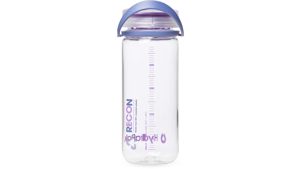 HydraPak Recon Bottle, 500ml, Clear/Iris &amp; Violet, BR03V