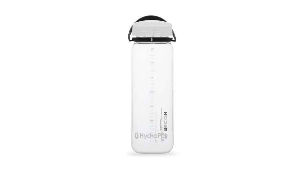 HydraPak Recon Water Bottle, Clear / Black &amp; White, 750 ml, BR01W