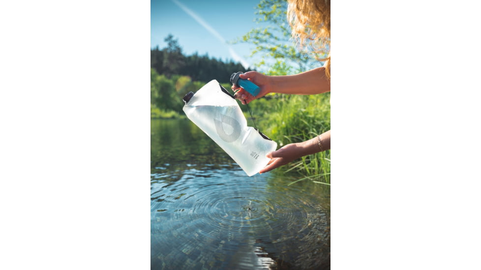 HydraPak Seeker Plus Water Bottle, Clear, 3L/100 oz., FK01