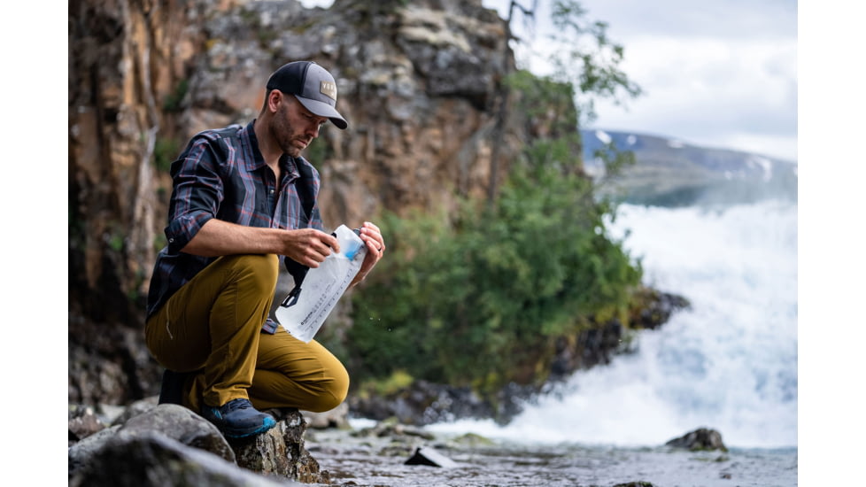 HydraPak Seeker Plus Water Bottle, Clear, 3L/100 oz., FK01